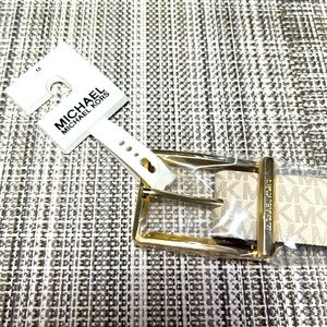 BRAND NEW MICHAEL Michael Kors Brown Belt Gold Buckle Size M ❤️❤️❤️
